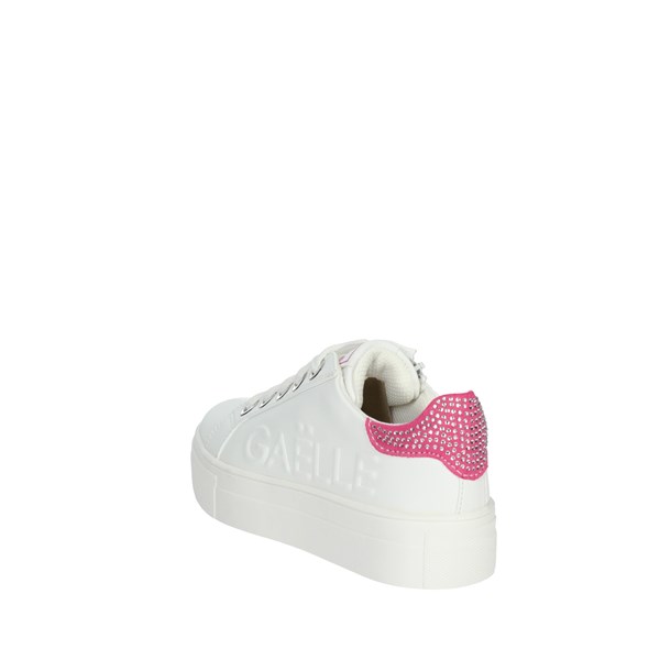 Gaelle Paris Shoes Sneakers White/Fuchsia G-1811