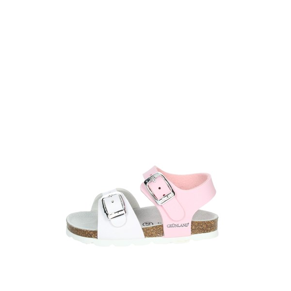 Grunland Shoes Flat Sandals White/Pink SB0027-40