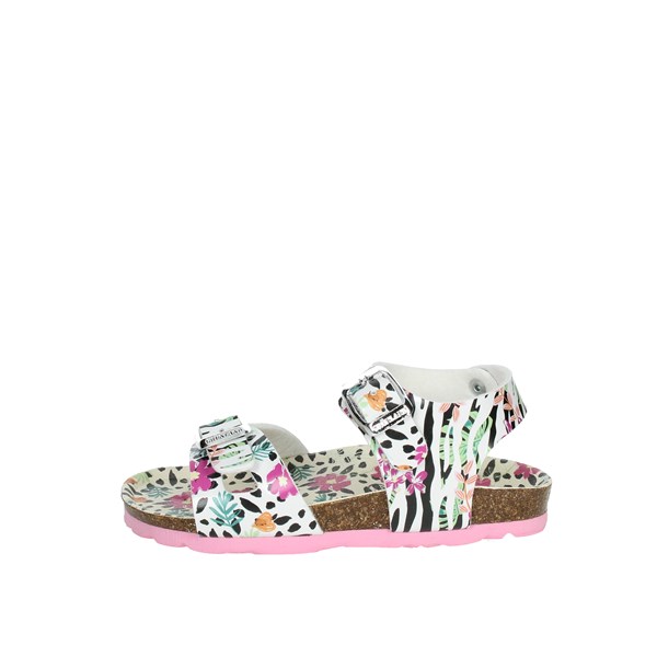Grunland Shoes Flat Sandals White/Black SB2017-40