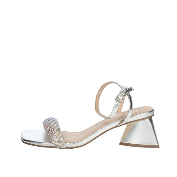 Menbur Shoes Heeled Sandals Silver 23802