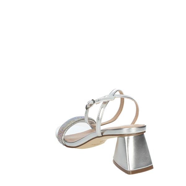 Menbur Shoes Heeled Sandals Silver 23802