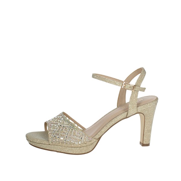 Menbur Shoes Heeled Sandals Gold 23683