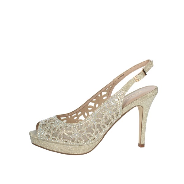 Menbur Shoes Heeled Sandals Gold 23968
