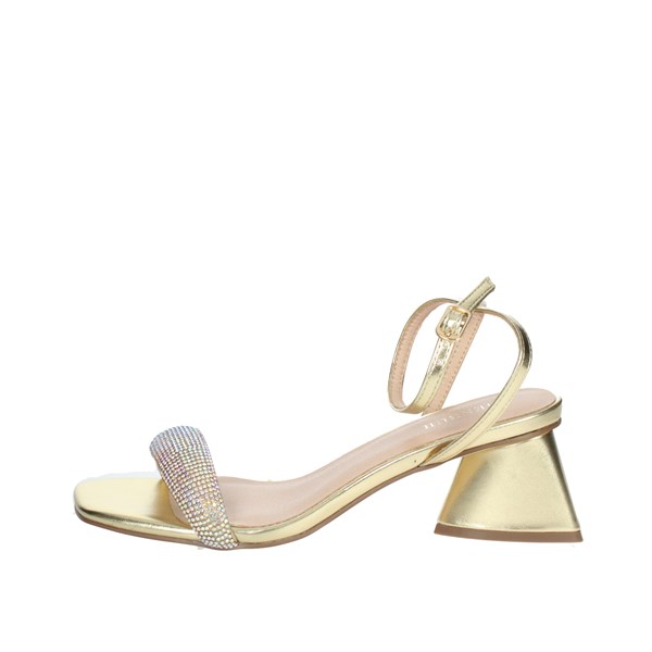 Menbur Shoes Heeled Sandals Gold 23802