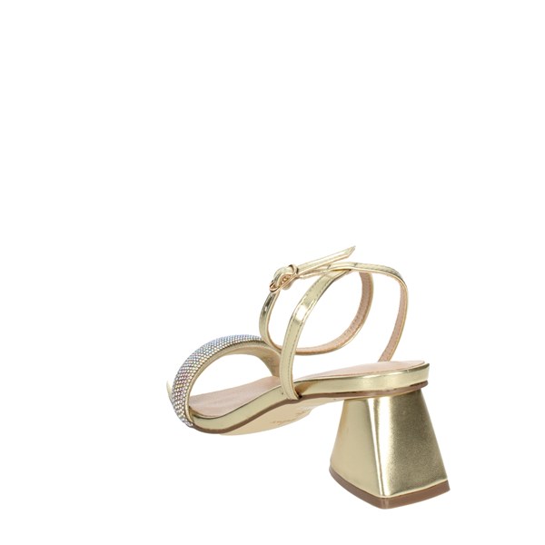 Menbur Shoes Heeled Sandals Gold 23802