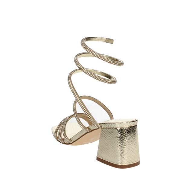 Menbur Shoes Heeled Sandals Gold 23790