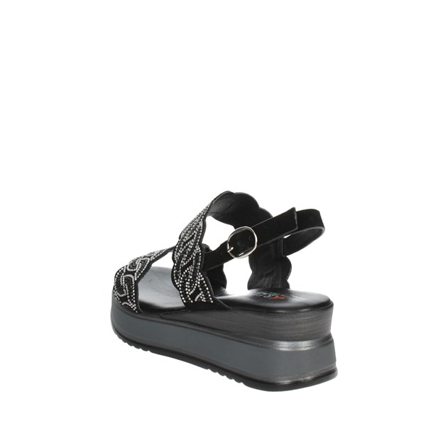 Repo Shoes Platform Sandals Black 19204-E3