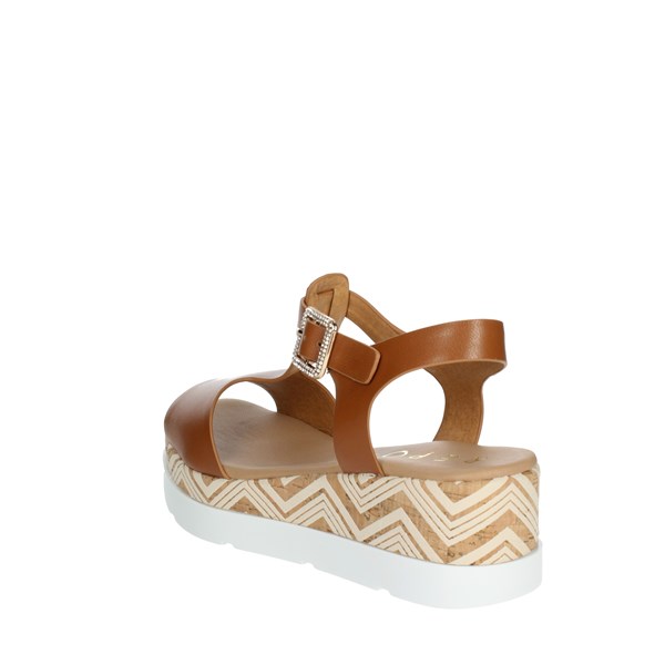 Repo Shoes Platform Sandals Brown leather 50257-E3
