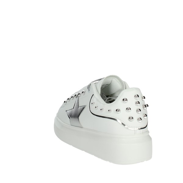 Shop Art Shoes Sneakers White/Silver SASS230204