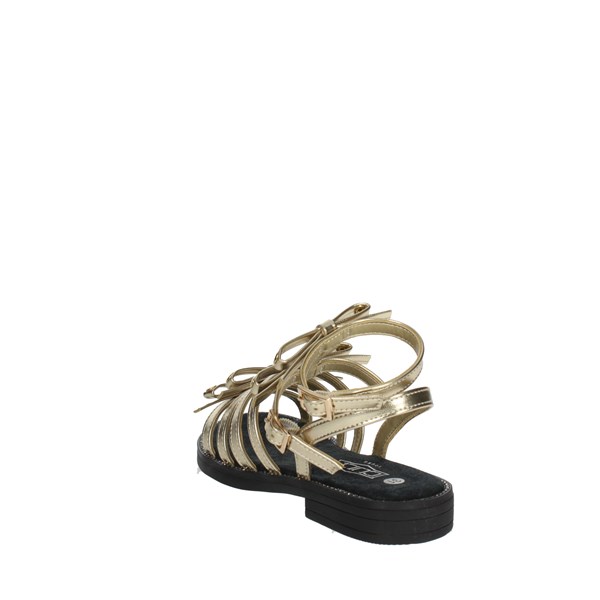 Cult Shoes Flat Sandals Gold CLJ003903000