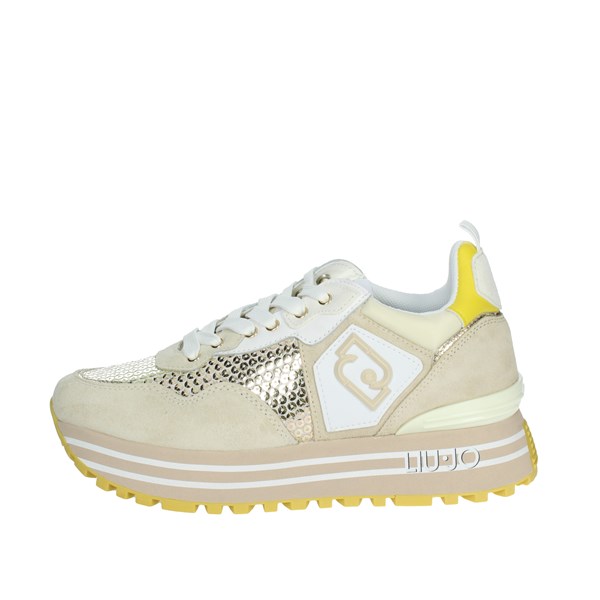 Liu-jo Shoes Sneakers Beige/gold MAXI WONDER 01
