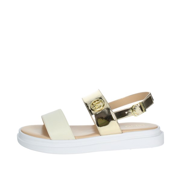 Liu-jo Shoes Flat Sandals Beige/gold MARTY 522