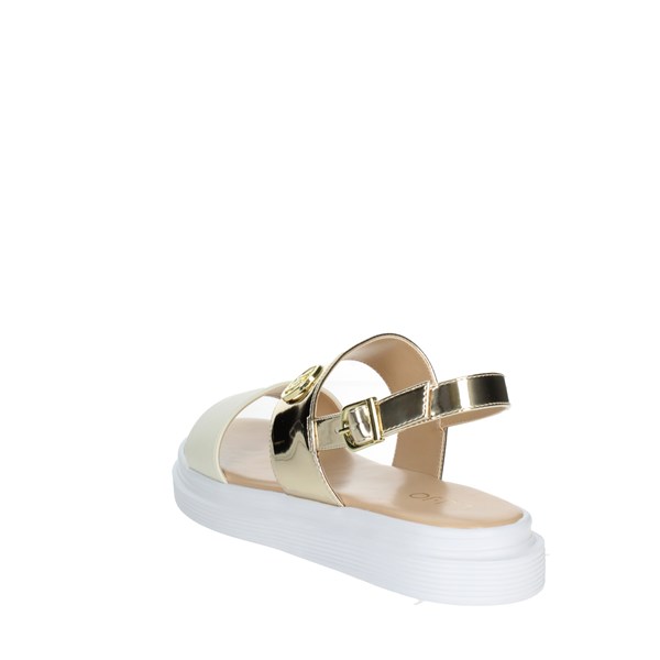 Liu-jo Shoes Flat Sandals Beige/gold MARTY 522