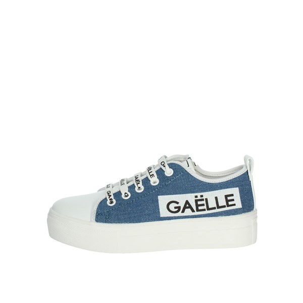 Gaelle Paris Shoes Sneakers White/Sky blue G-1813