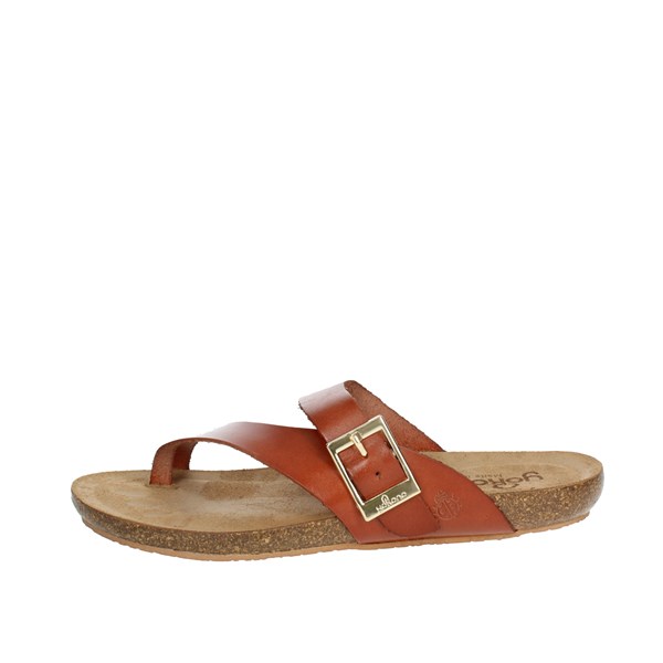 Yokono Shoes Flip Flops Brown leather IBIZA-013