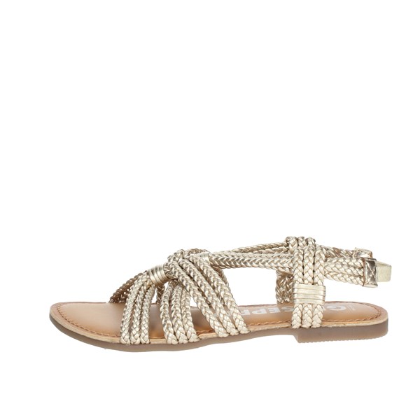 Gioseppo Shoes Flat Sandals Gold 69119