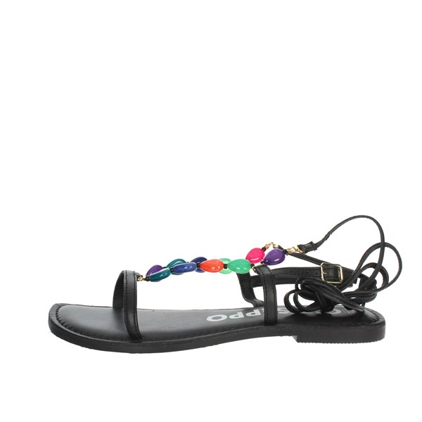 Gioseppo Shoes Flat Sandals Black 69154