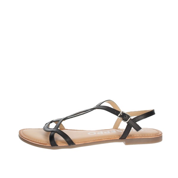 Gioseppo Shoes Flat Sandals Black 69113
