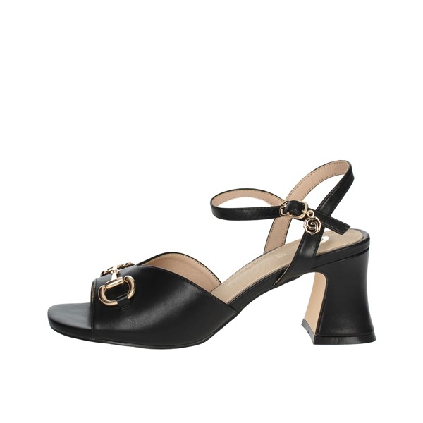 Gold & Gold Shoes Heeled Sandals Black GD752