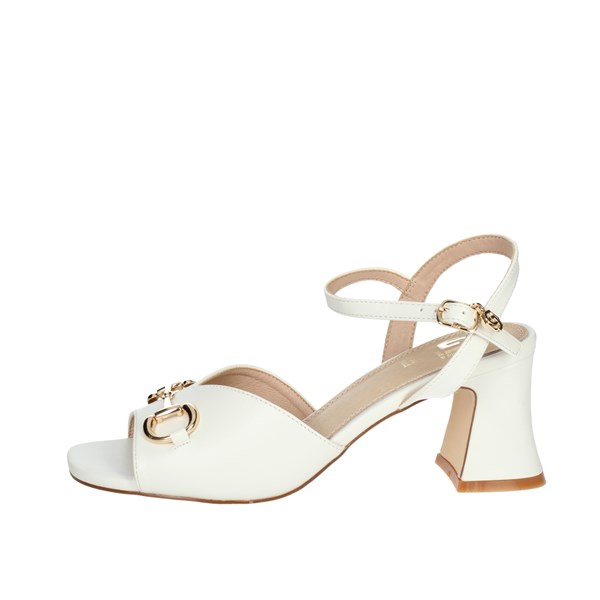 Gold & Gold Shoes Heeled Sandals White GD752
