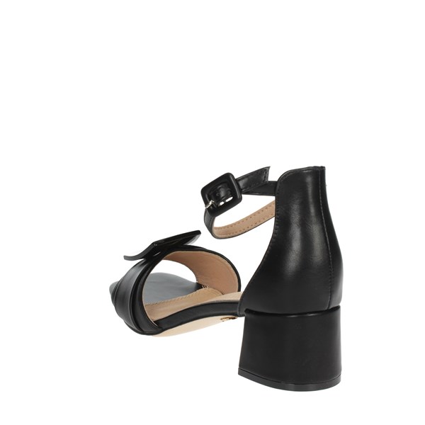 Gold & Gold Shoes Heeled Sandals Black GP23-419
