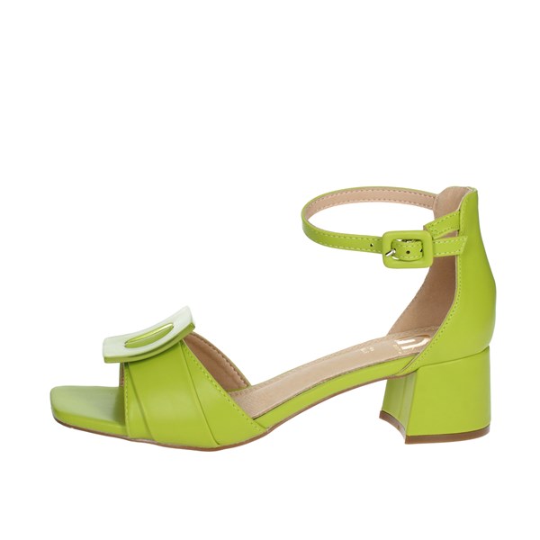 Gold & Gold Shoes Heeled Sandals Green GP23-419