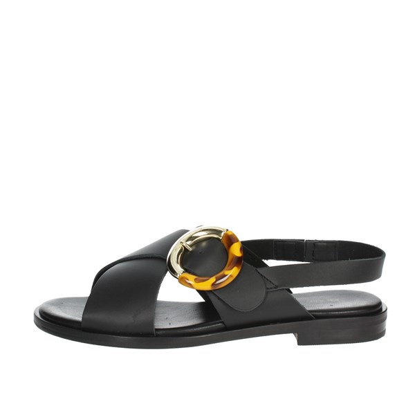 Frau Shoes Flat Sandals Black 86T9