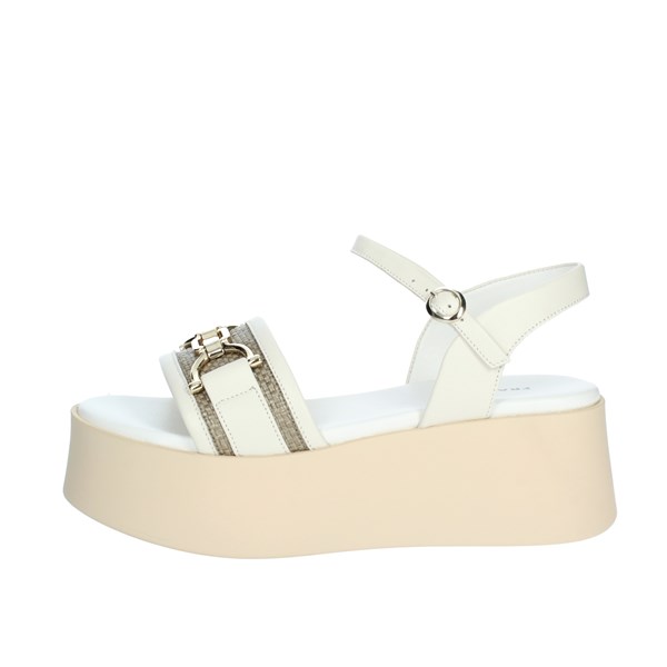 Frau Shoes Platform Sandals Creamy white 88IE