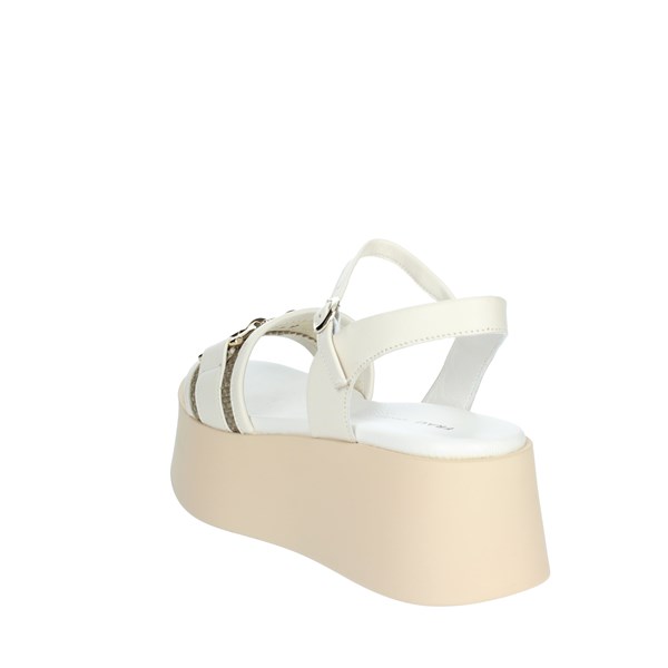 Frau Shoes Platform Sandals Creamy white 88IE