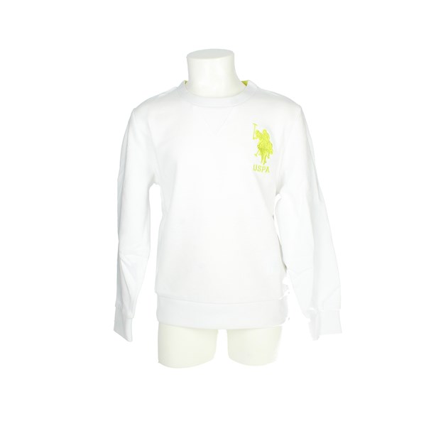 U.s. Polo Assn Clothing Sweatshirt White/Yellow/ Fluo ENEA 52124