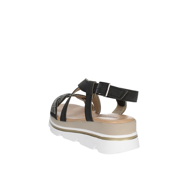 Valleverde Shoes Platform Sandals Black 55531