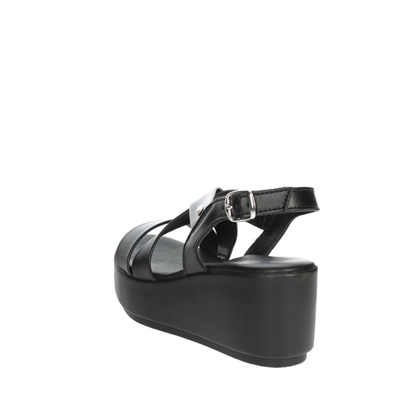 Valleverde Shoes Platform Sandals Black 24400