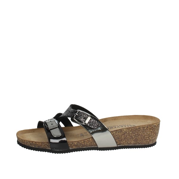 Valleverde Shoes Flat Slippers Charcoal grey VG335T