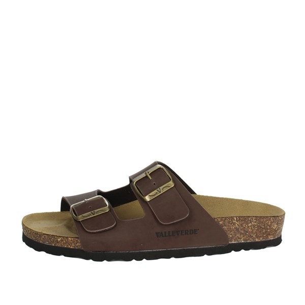 Valleverde Shoes Flat Slippers Brown VG9900
