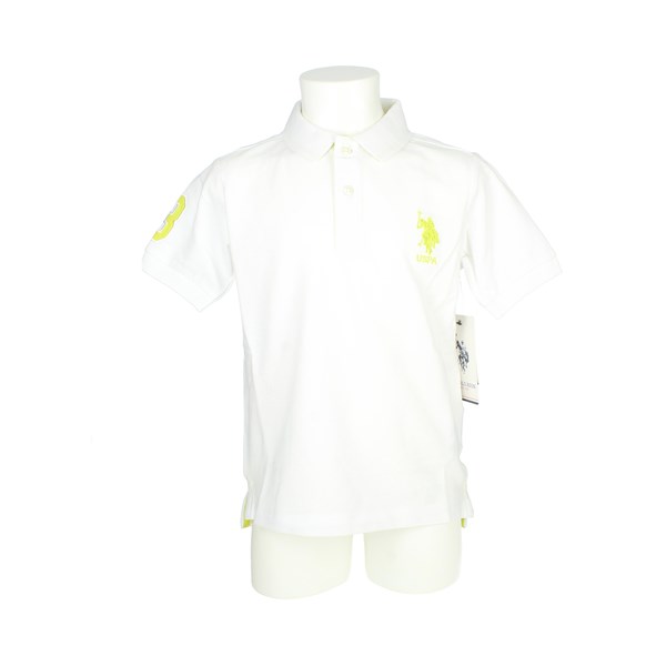 U.s. Polo Assn Clothing T-shirt White/Yellow/ Fluo FLUO 41029