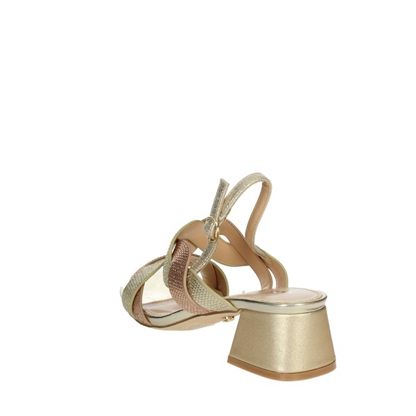 Keys Shoes Heeled Sandals Platinum  K-7906