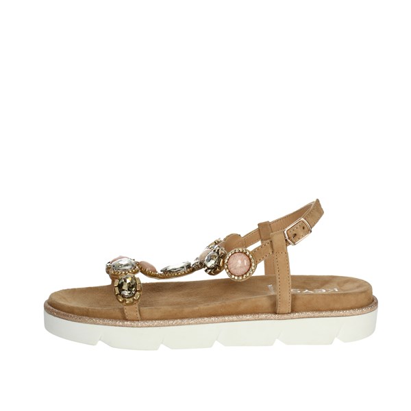 Keys Shoes Flat Sandals Beige K-8121
