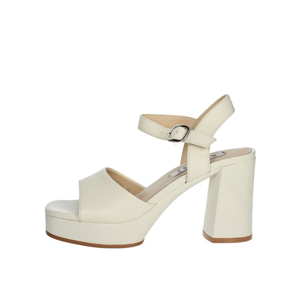 Keys Shoes Heeled Sandals Creamy white K-8103