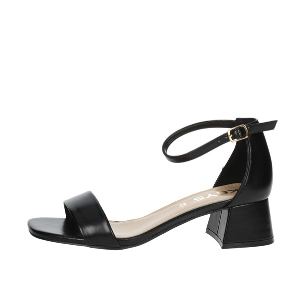 Keys Shoes Heeled Sandals Black K-7900