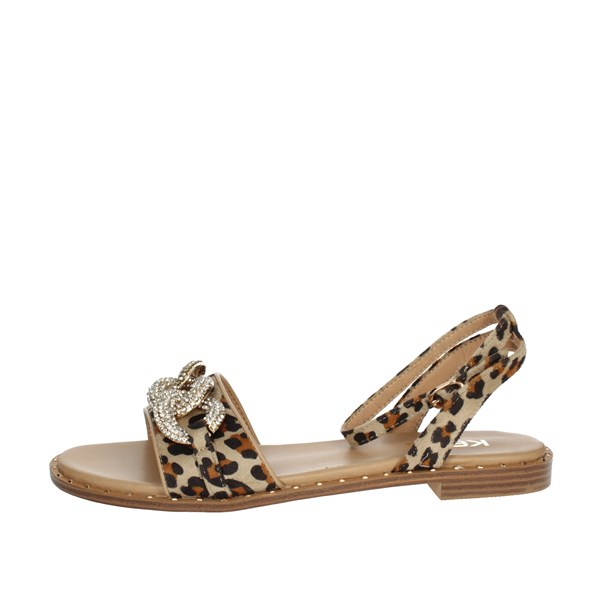 Keys Shoes Flat Sandals Spotted K-8181