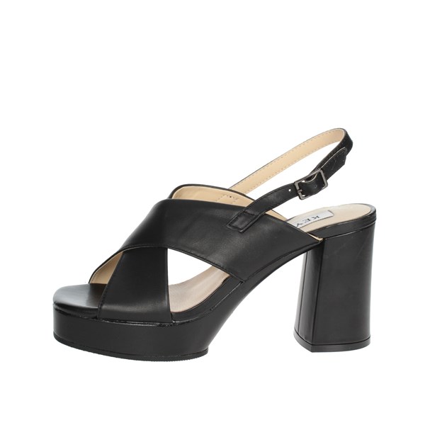 Keys Shoes Heeled Sandals Black K-8101