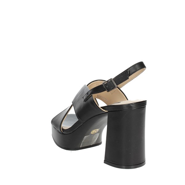 Keys Shoes Heeled Sandals Black K-8101