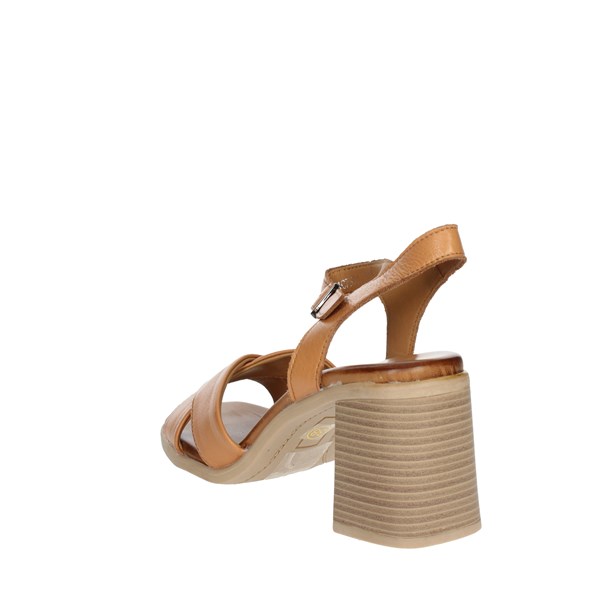Keys Shoes Heeled Sandals Brown leather K-7991