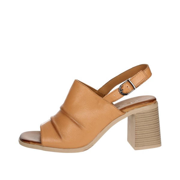 Keys Shoes Heeled Sandals Brown leather K-7992