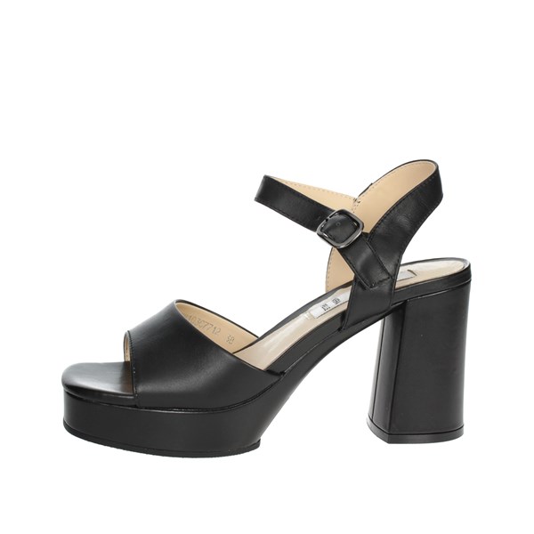 Keys Shoes Heeled Sandals Black K-8103