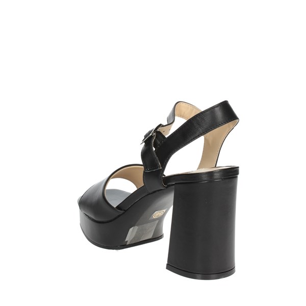 Keys Shoes Heeled Sandals Black K-8103