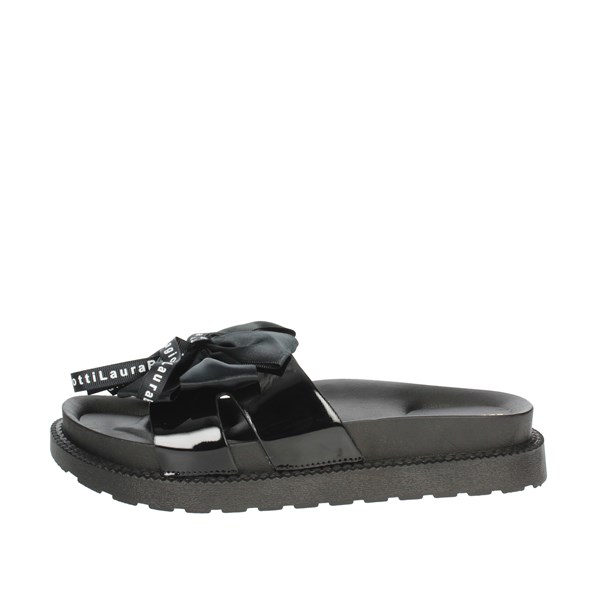 Laura Biagiotti Shoes Flat Slippers Black 8178