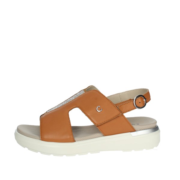 Cinzia Soft Shoes Flat Sandals Brown leather SV319887-MS