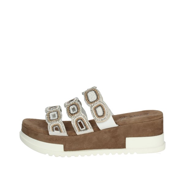 Cinzia Soft Shoes Platform Slippers White IT1012