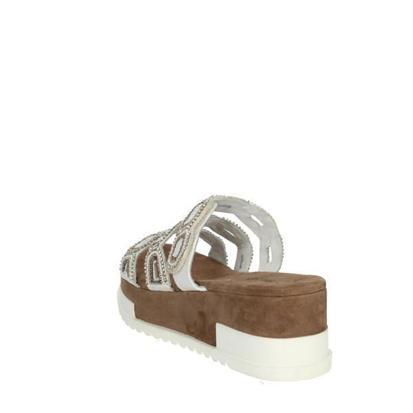 Cinzia Soft Shoes Platform Slippers White IT1012